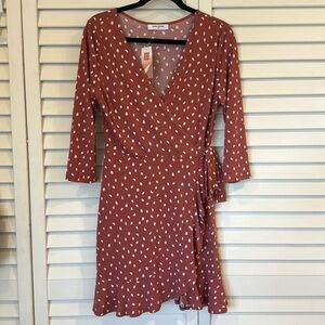 Petite Principle Faux Wrap Dress NWT